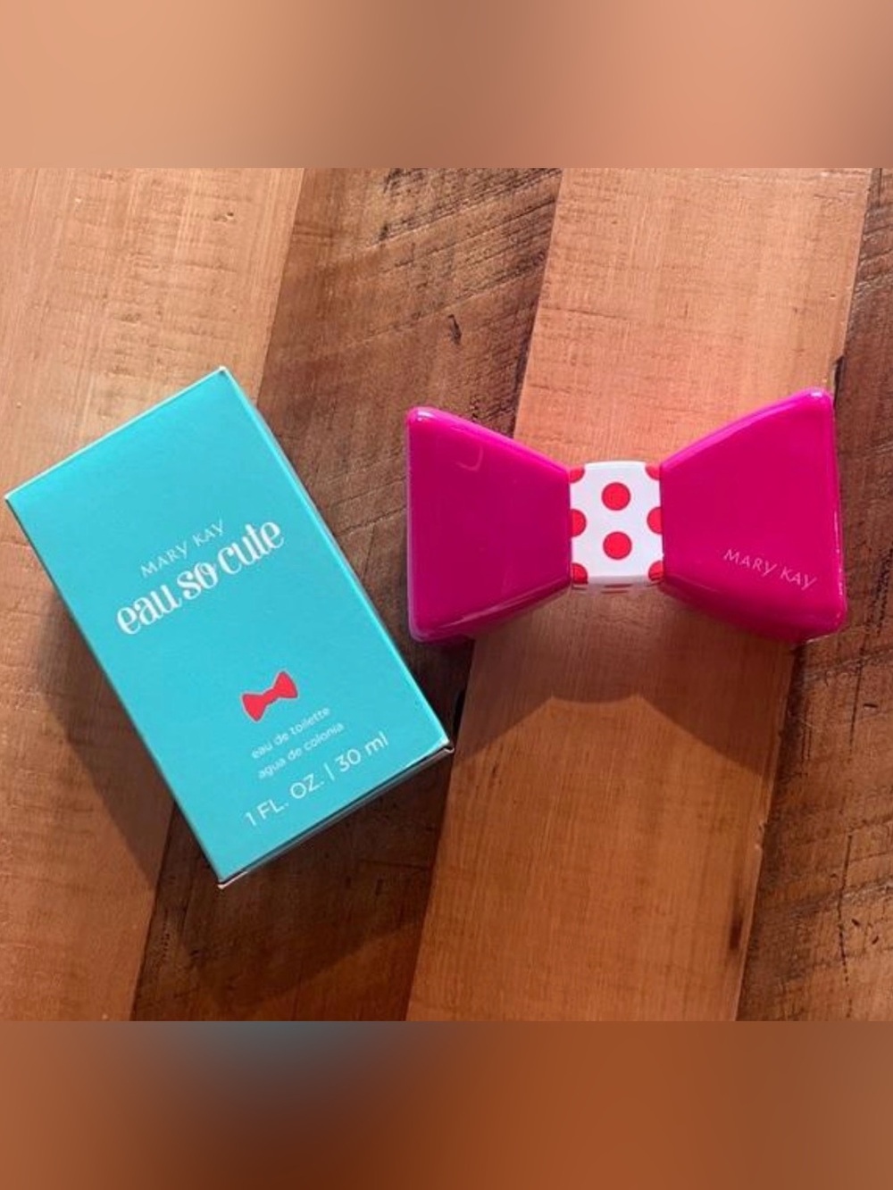 Mary Kay Pink Polka Dot Bow Hair Clip for Kids
